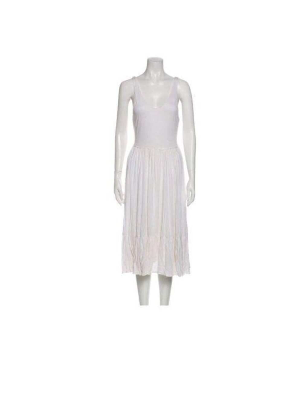 3.1 Phillip Lim Scoop Neck Midi Dress Pleated Open Back